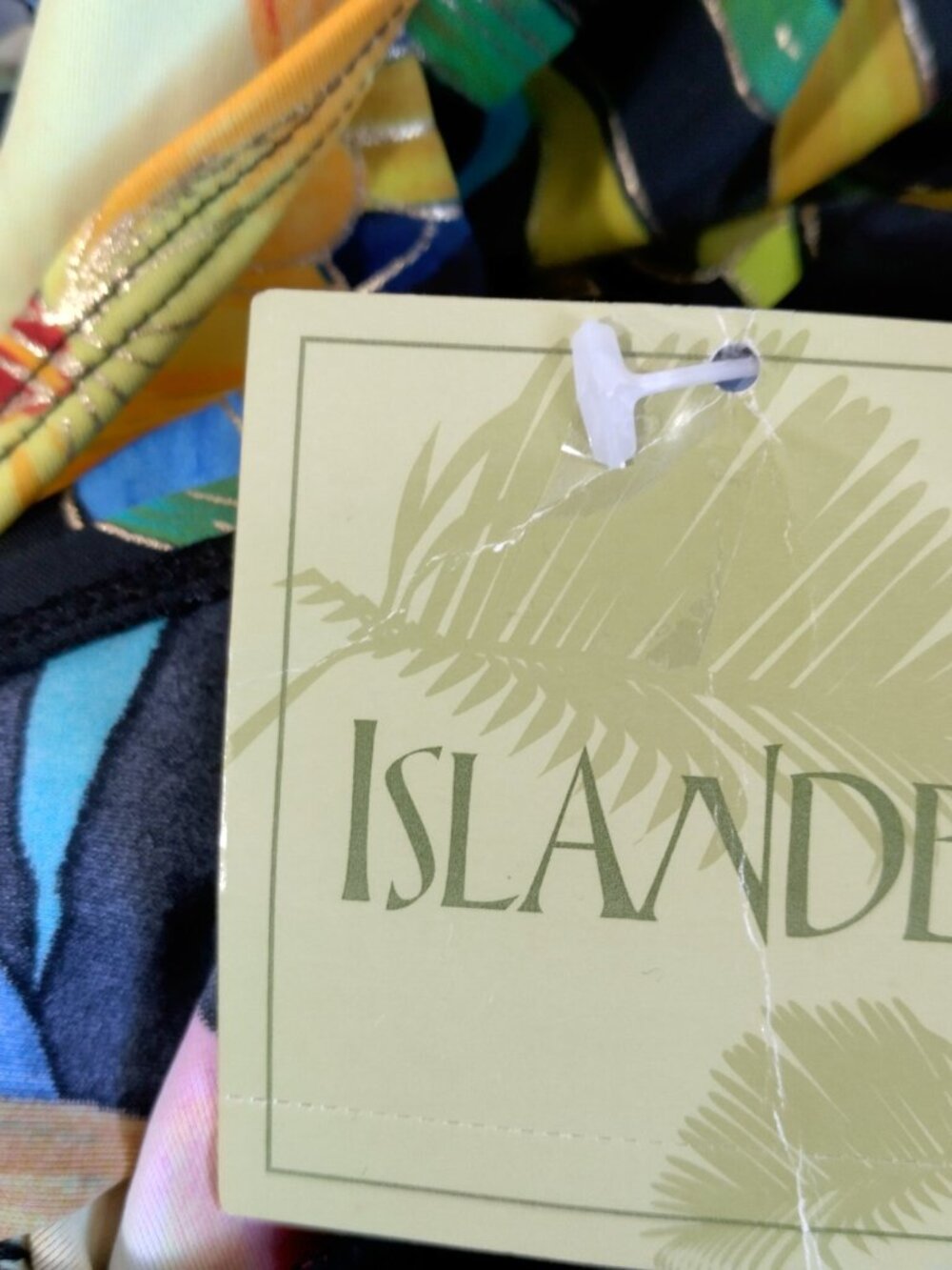 Islander Vintage Swimsuit Size 16 Faux Wrap Tropical Floral Swim Swimming - Picture 13 of 16